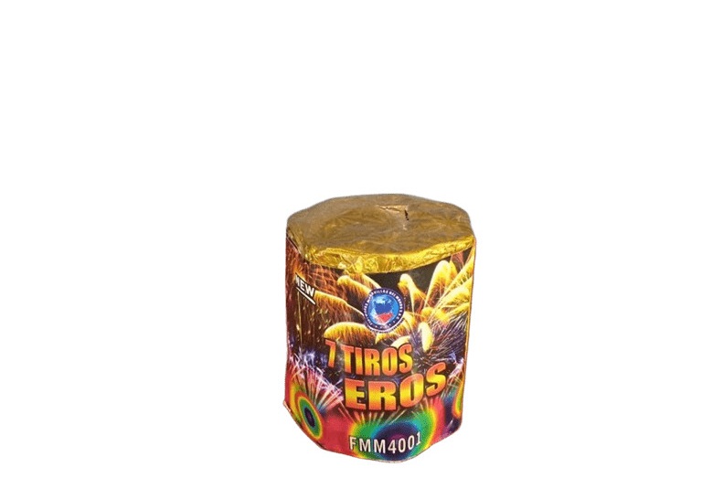 Torta 7 tiros Eros fuegos artificiales en Lima Perú